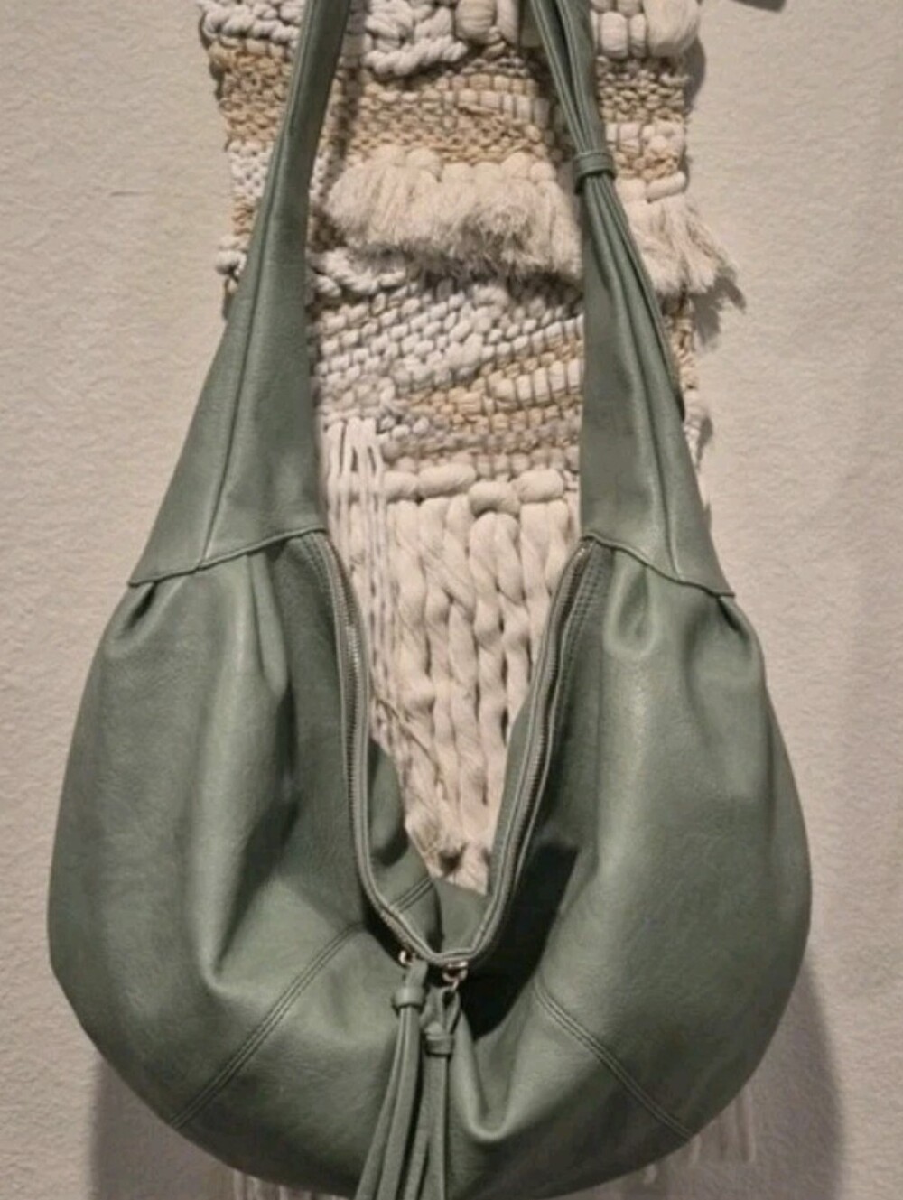 House of Harlow Sage Vegan Leather Slouchy Hobo Carryall Shoulder Crossbody Bag